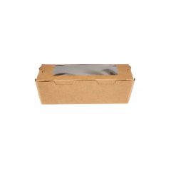 120 mm Kraft Lunch Box with Window - 300 pcs