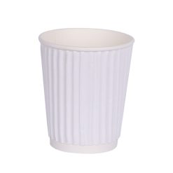 8 Oz White Ripple Cup - 500 pcs