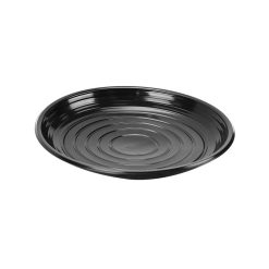 Black Base Round Microwave Safe Plate 9" - 150 pcs