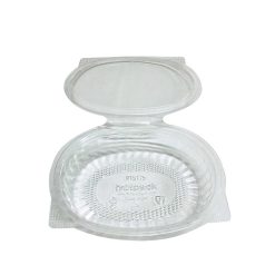 Clear Oval  Container with Hinged Lid 250 ml - 500 pcs