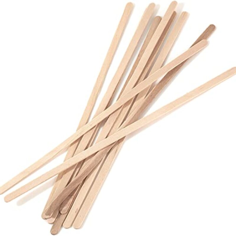 Hot Chocolate and Craft Projects,14cm KISSFRIDAY 100pcs 14 CM Disposable Independent Wrapped Wooden Coffee Stirrers for Tea 