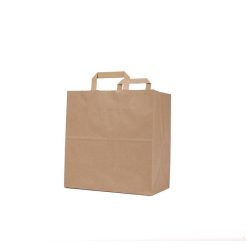 Paper Bag Brown Flat Handle, 29 x 15 x 29 cm - 250 pcs