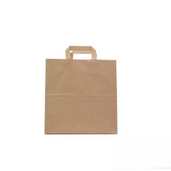 Paper Bag Brown Flat Handle, 34 x 18 x 34 cm - 250 pcs