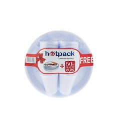 Plastic Plate 10 Inch with Cup, 6 Oz - 20 pack
