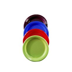 Round Colored Plastic Plate 10"- 500 pcs
