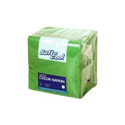 Soft N Cool Green Napkin, 25 x 25 cm - 100 pcs x 24 pkt