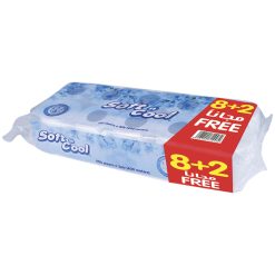 Soft n Cool Toilet Roll 400 Sheets x 2 Ply - 8+2 rolls x pack of 10