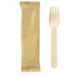 Wooden Fork Individually Wrapped - 500 pcs