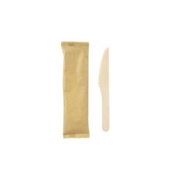Wooden Knife Individually Wrapped - 500 pcs