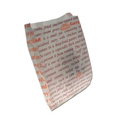 Printed Food Paper Bag Greaseproof, 265x195+50mm - 1000pcs