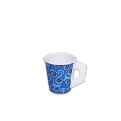 Printed Paper Cup with Handle 7oz, Mocha - 50pcsx20pkts