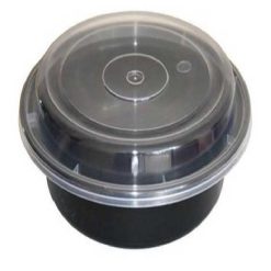 Microwave Black Base Hd Round Container Ro225 - 1 x 500 pcs