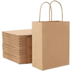 Paper Bag with Handle Brown, 34 x 33 x 18cm - 1 x 250pcs