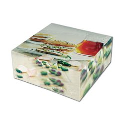 Cardboard Cake Box 23x23x10 cm - Sweet Delight 50 Pieces