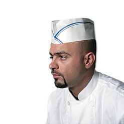 Adjustable Paper Cap With Blue Stripe 3.5 inch 200 Pieces Per Packet