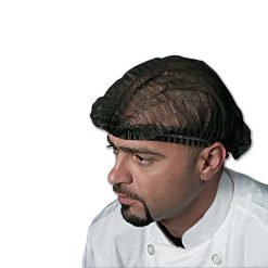 al-bayader-nonwoven-bouffant-cap-hair-net-21-inch-black-100-pieces-per-packet