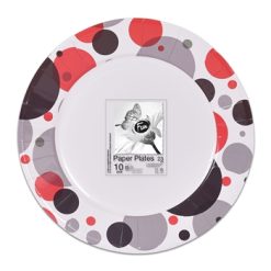 Fun Paper Plate Fiery Red 5 23 cm 100 Pieces
