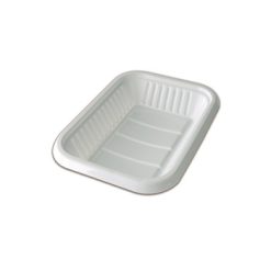 Rectangular Plastic Tray 160x115x22mm - White [Pack of 10kgs]