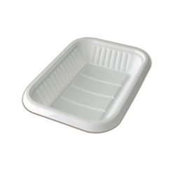 Plastic Tray Rectangular 229x156x24 mm - White 300 Pieces