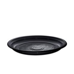 Roundpac Plastic Round Plate 26 cm PP Black Deluxe 250 Pieces