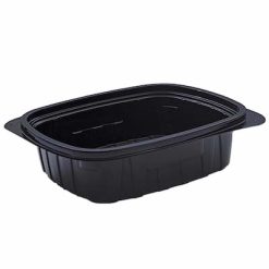 Tutipac Plastic Microwave PP Hot Multipurpose food take away Containers 48 oz - Black 250 Pieces