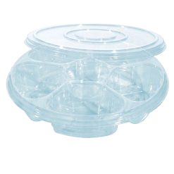 al-bayader-combopac-6-compartments-food-container-round-clear-with-lid-50-pieces-per-packet