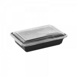 al-bayader-microwave-food-take-away-container-rectangular-12-oz-black-with-clear-lid-150-pieces