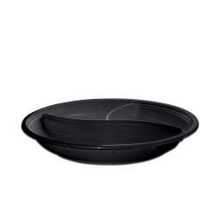 al-bayader-roundpac-round-plastic-deep-3-compartment-plate-26-cm-pp-black-deluxe-250-pieces