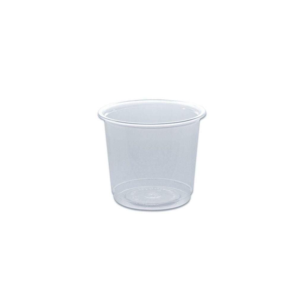 Towerpac Clear Round Plastic food Container with Flat Base PET 300cc ...
