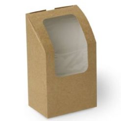 Solpak - Sandwich Kraft Wrap Box with Window - 500 Pcs