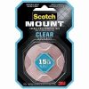 3M Scotch-Mount Clear Double-Sided Mounting Tape 410H, 1 in x 60 in (2.54cm x 1.52 m)