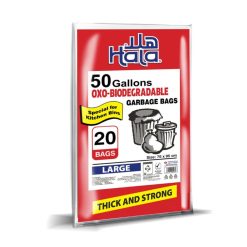 Hala - Garbage Bags Biodegradable 50 Gallons - 20 Bags