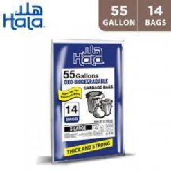 Hala - Garbage Bags Biodegradable 55 Gallons - 14 Bags