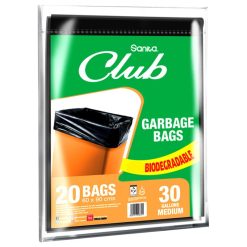 Sanita Club - Garbage Bags Biodegradable, 30 Gallons - 20 Bags