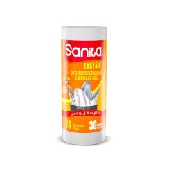Sanita - Easy Tie Garbage Bags Biodegradable - 30 Gallons - 24 Bags