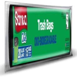 Sanita - Large Trash Bags Biodegradable, 20 Gallons - 15 Bags