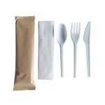 prodel-eco-friendly-cpla-cutlery-set-fork-spoon-knife-tissue-with-individual-kraft-paper